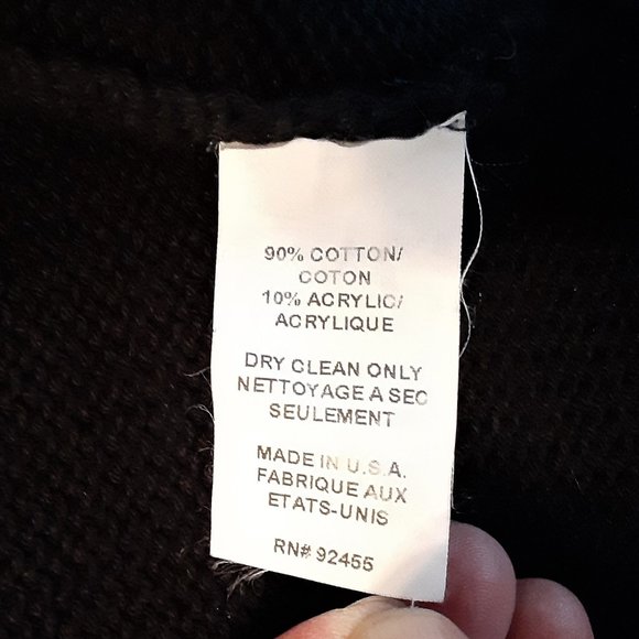 Womens COUSIN JOHNNY  Full Zipper Black Sweater Vest - Small - Picture 8 of 8